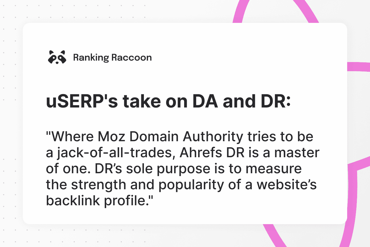 userps quote about DA and DR