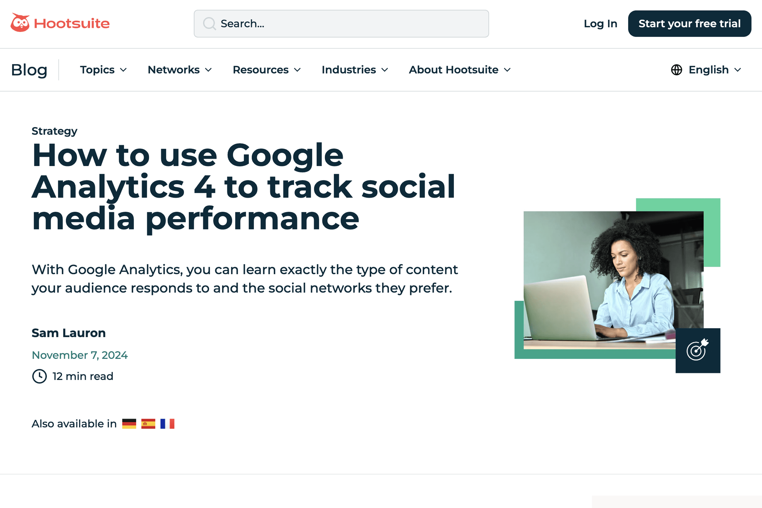 Hootsuite GA4 guide