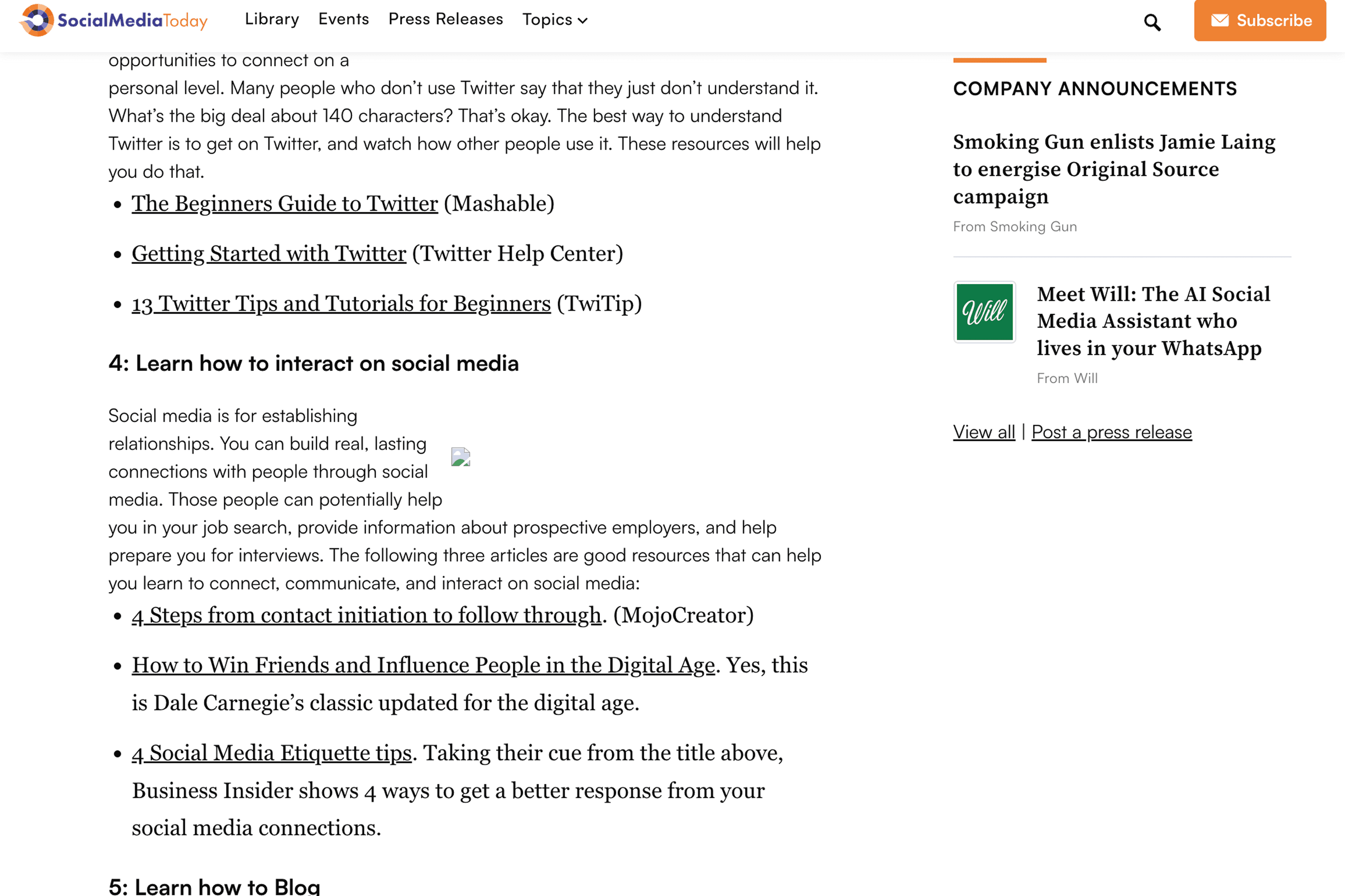 Resource page - second example