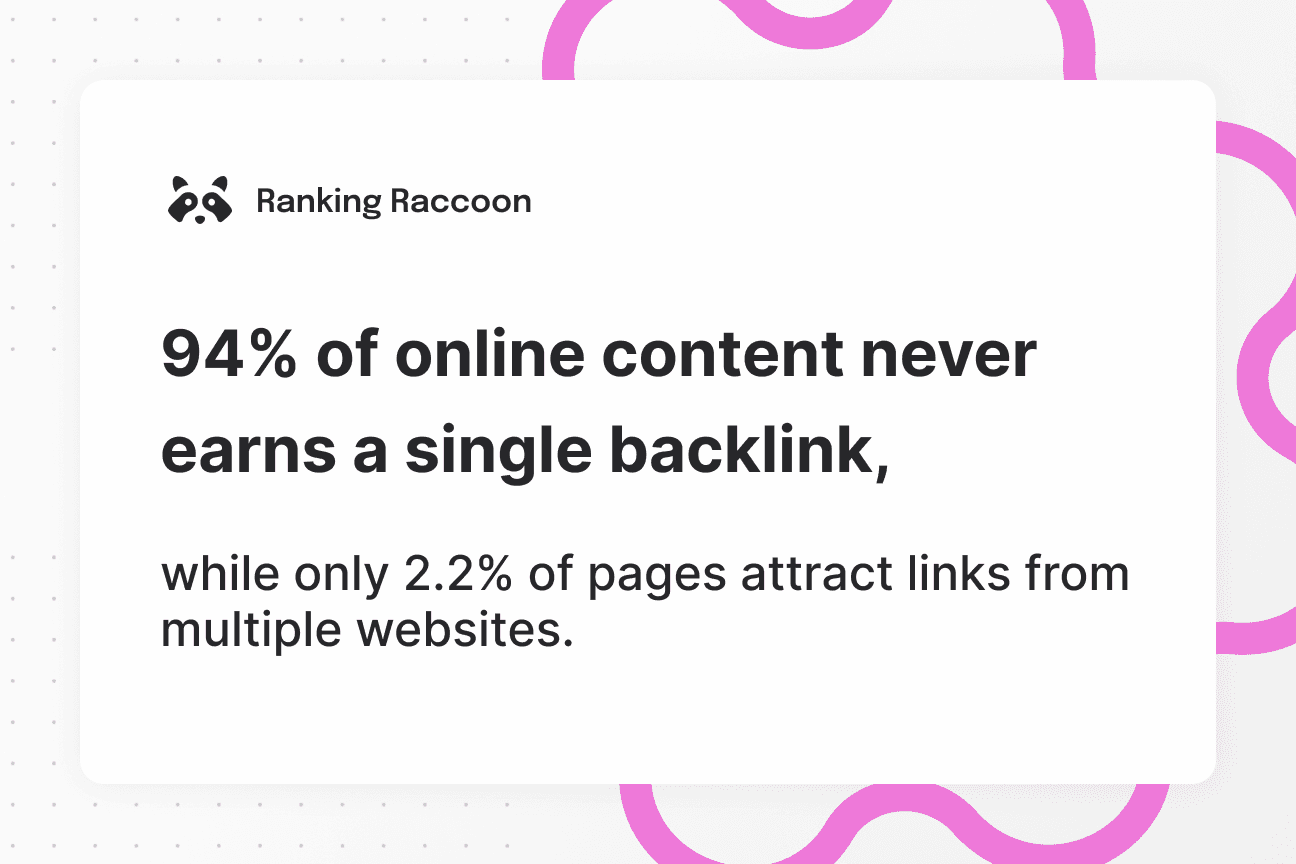 data about SEO outreach and backlinks