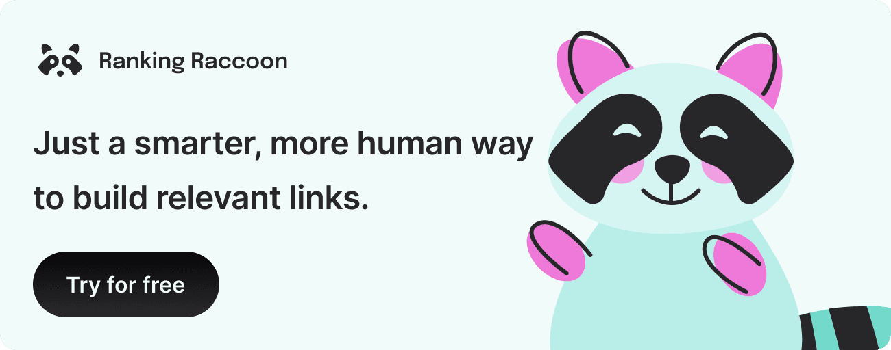 ranking raccoon promotional banner