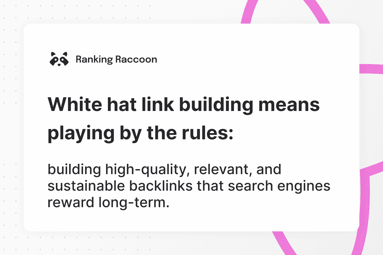 white hat link building definition
