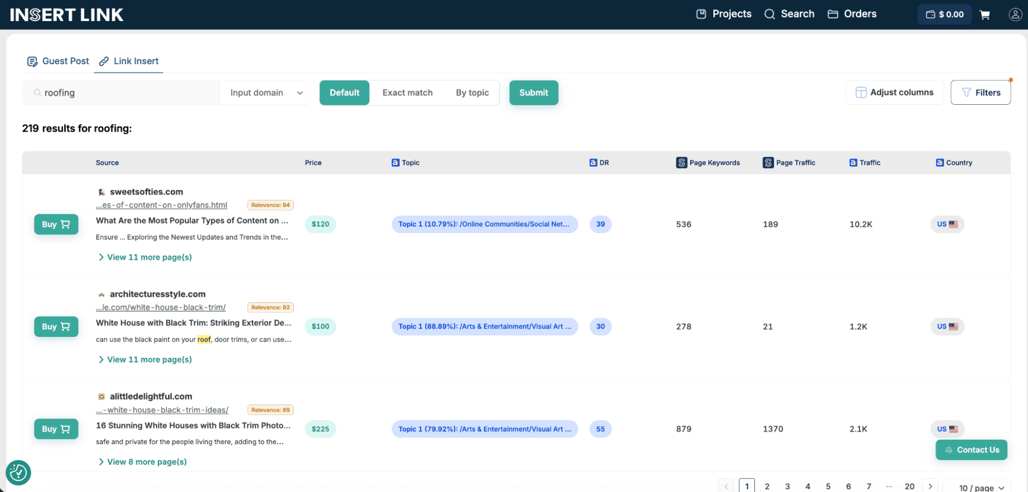 insert.link website screenshot