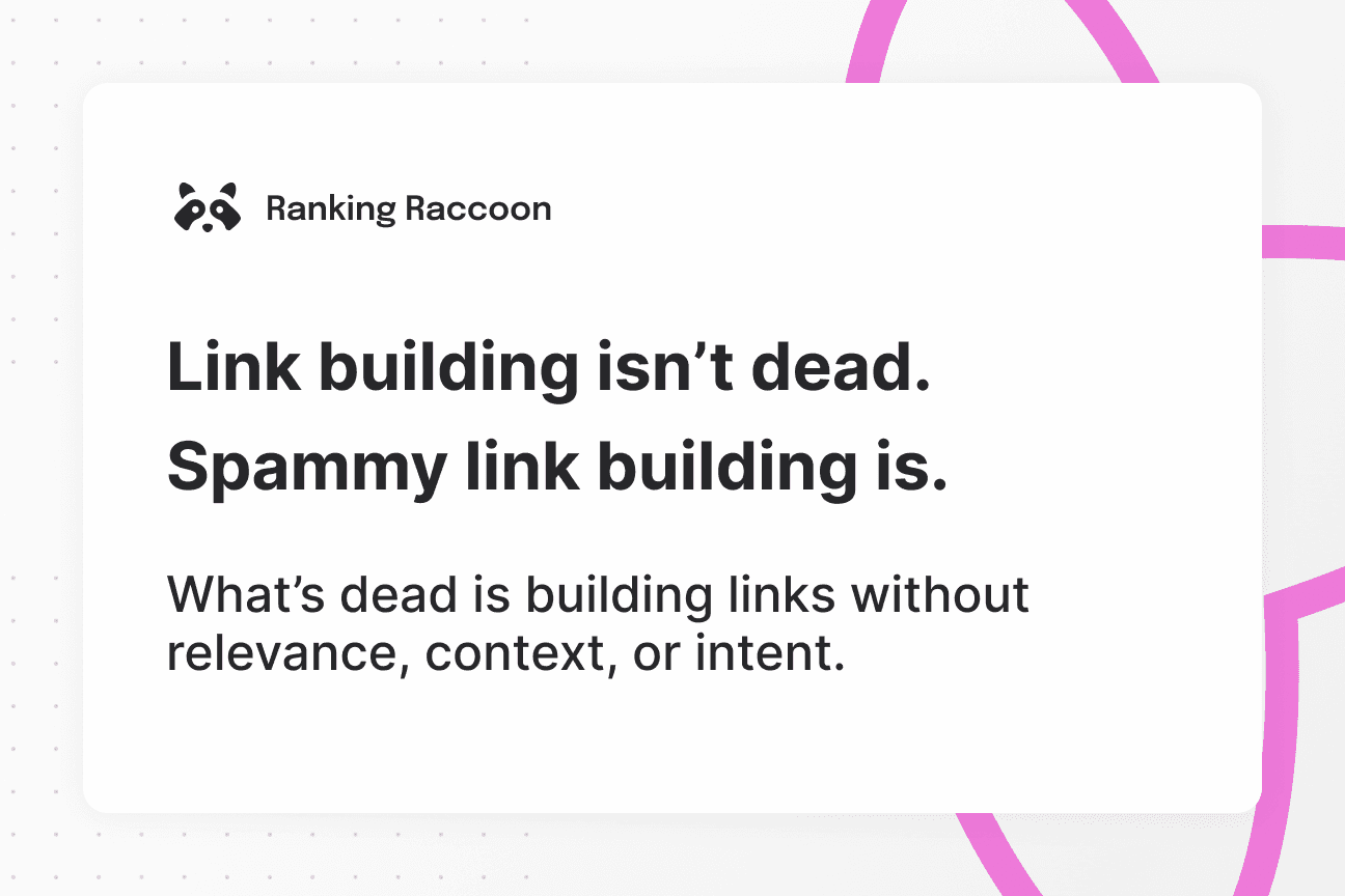 link building isnt dead quote image