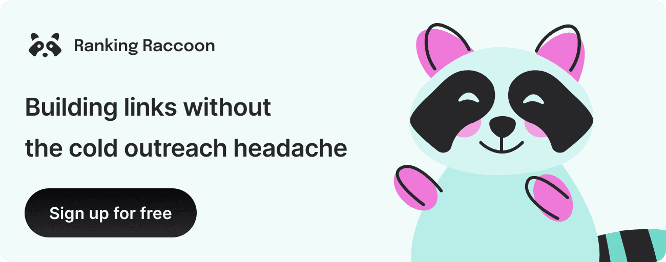 ranking raccoon promo banner