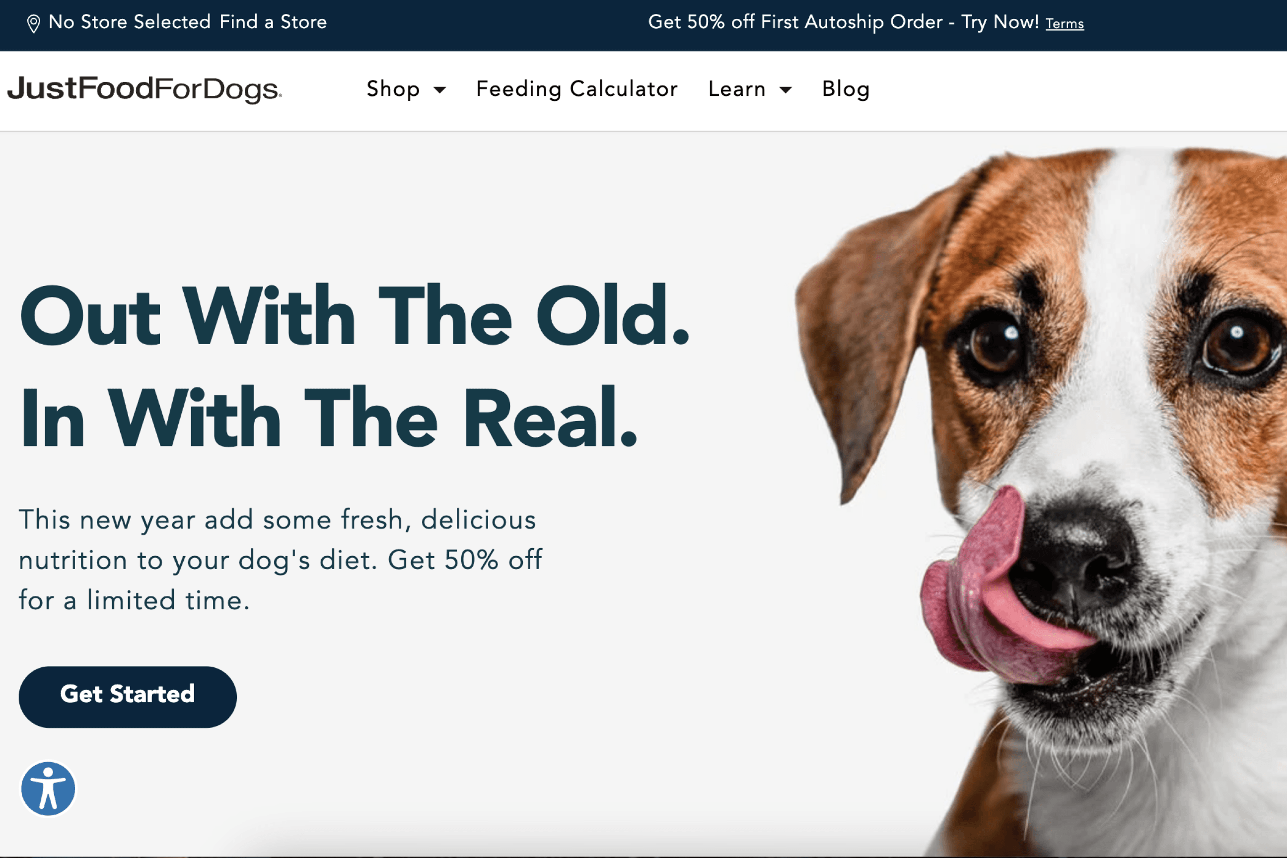 justfoodfordogs-homepage
