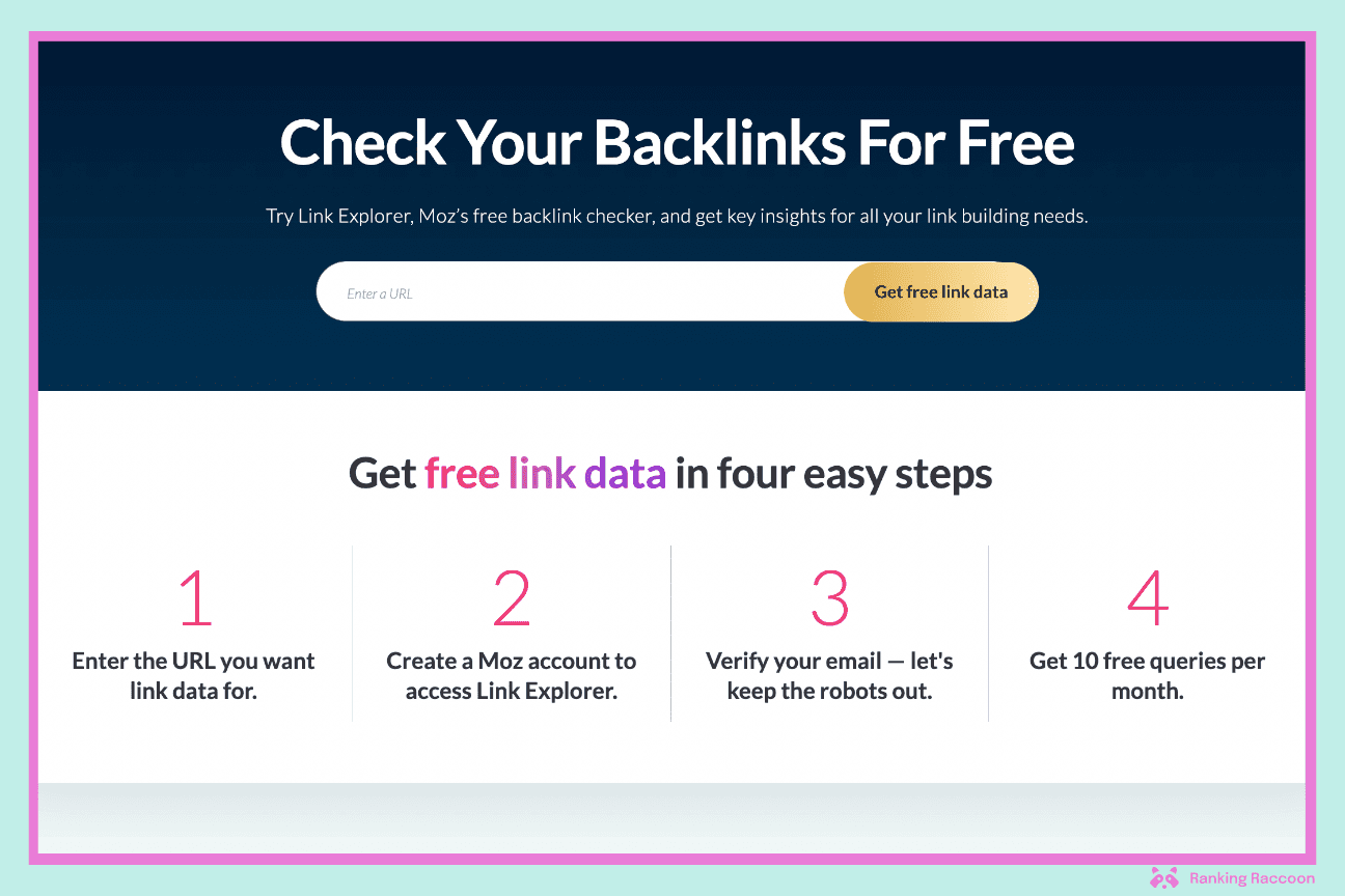 Moz link explorer screenshot image
