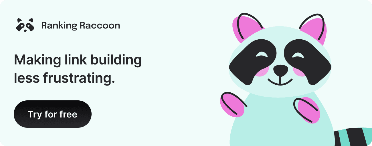 ranking raccoon promo banner