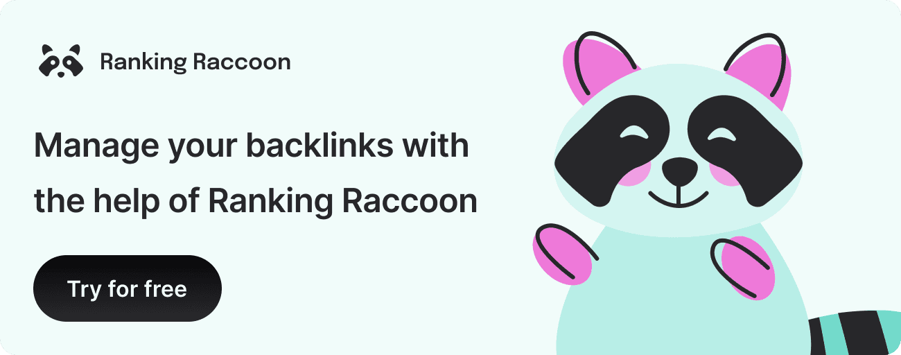 ranking raccoon promotional banner