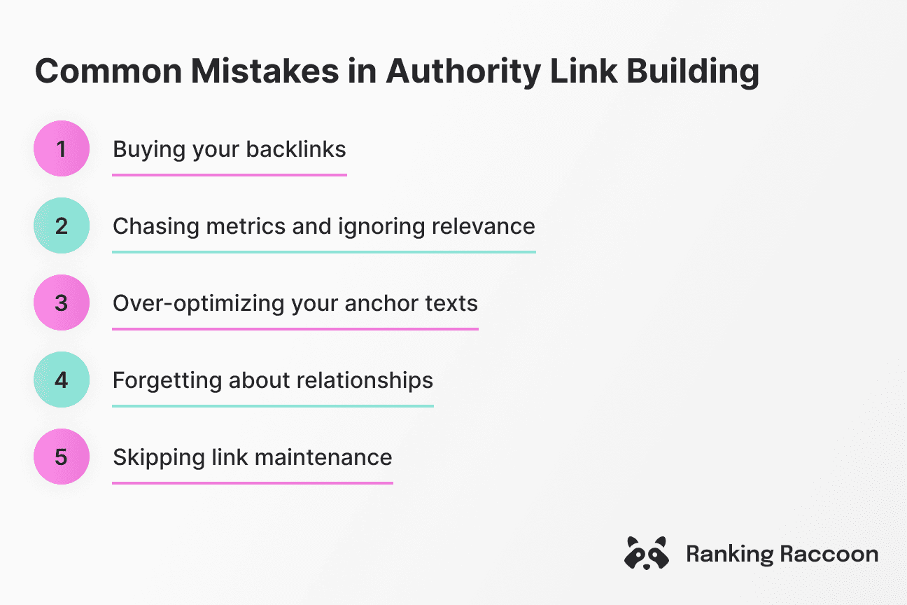 common link building mistakes