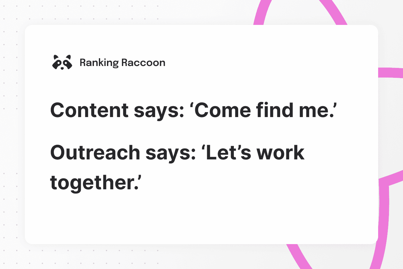 difference between content based link building and outreach