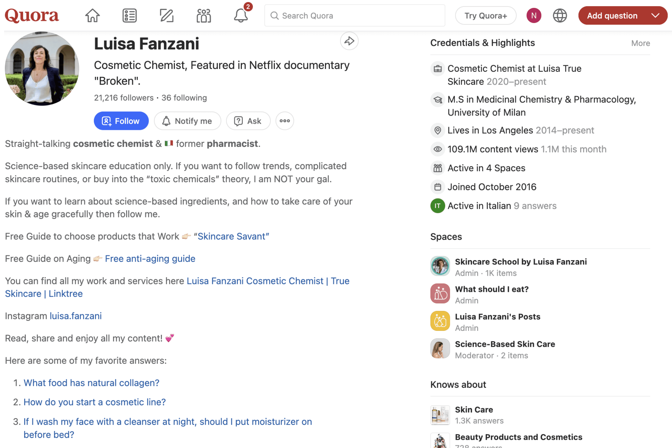 luisa-fanzano-quora-profile
