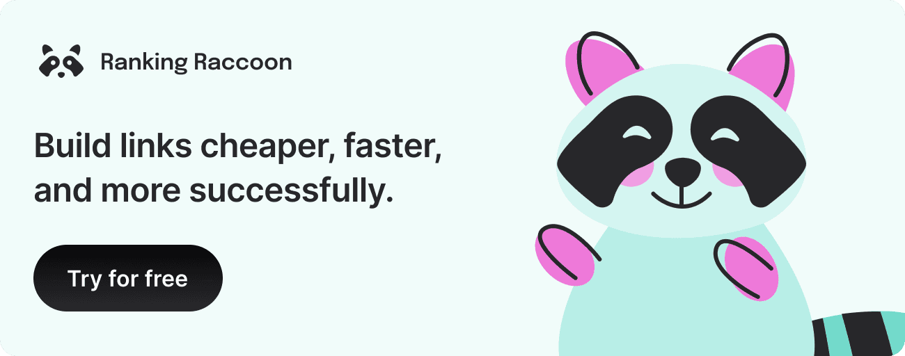 ranking raccoon promotional banner