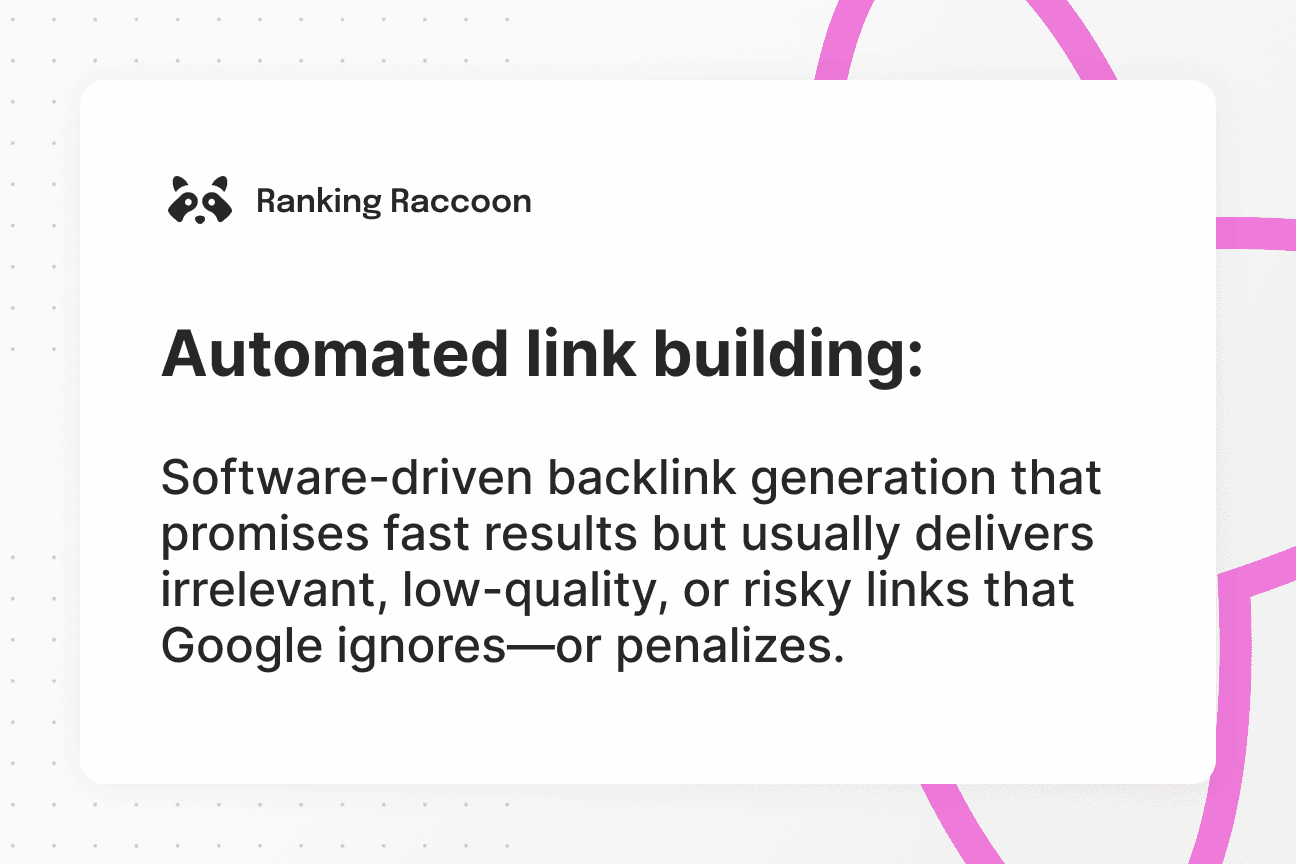 automated link building definition