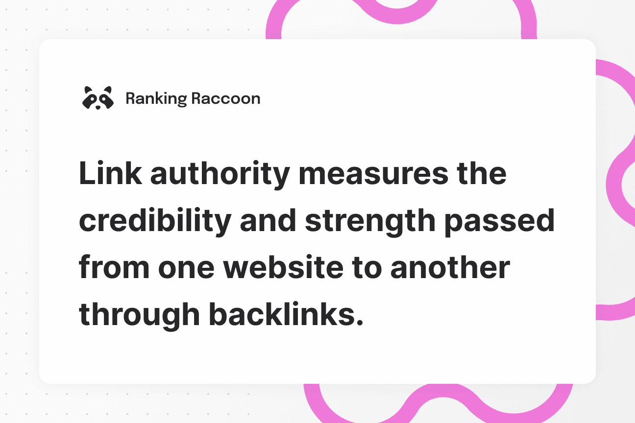 link authority definition with raccoon background