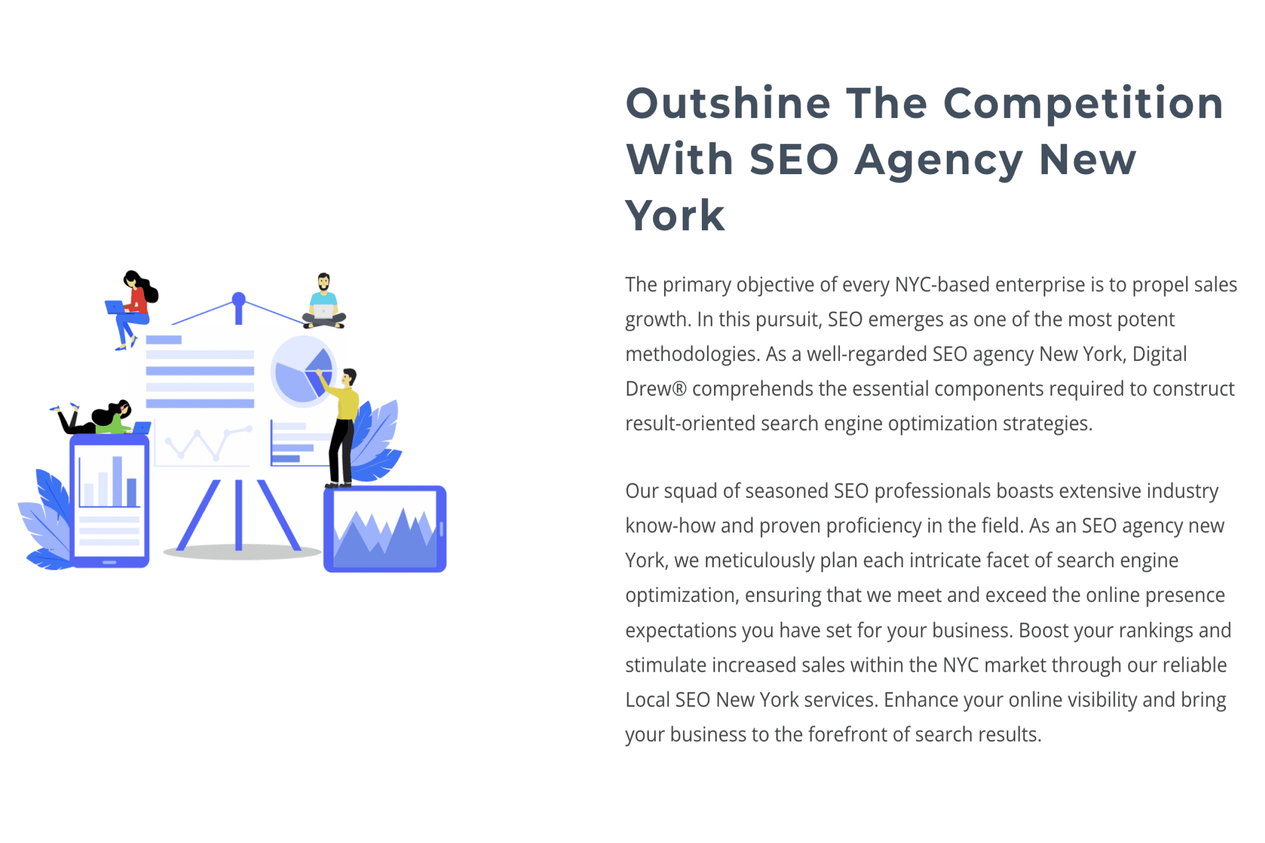 screenshot of Digital Drew SEM website