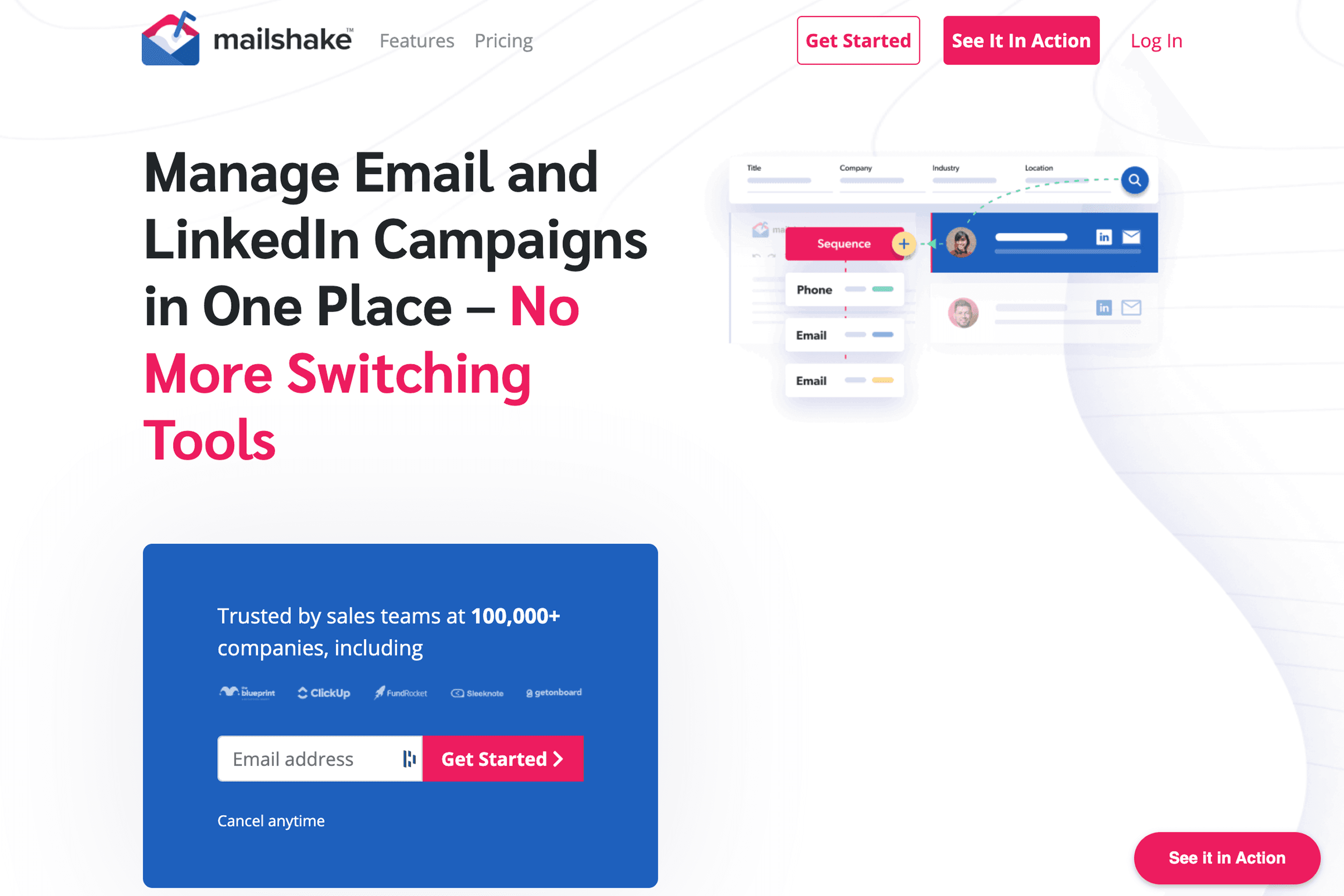 mailshake homepage