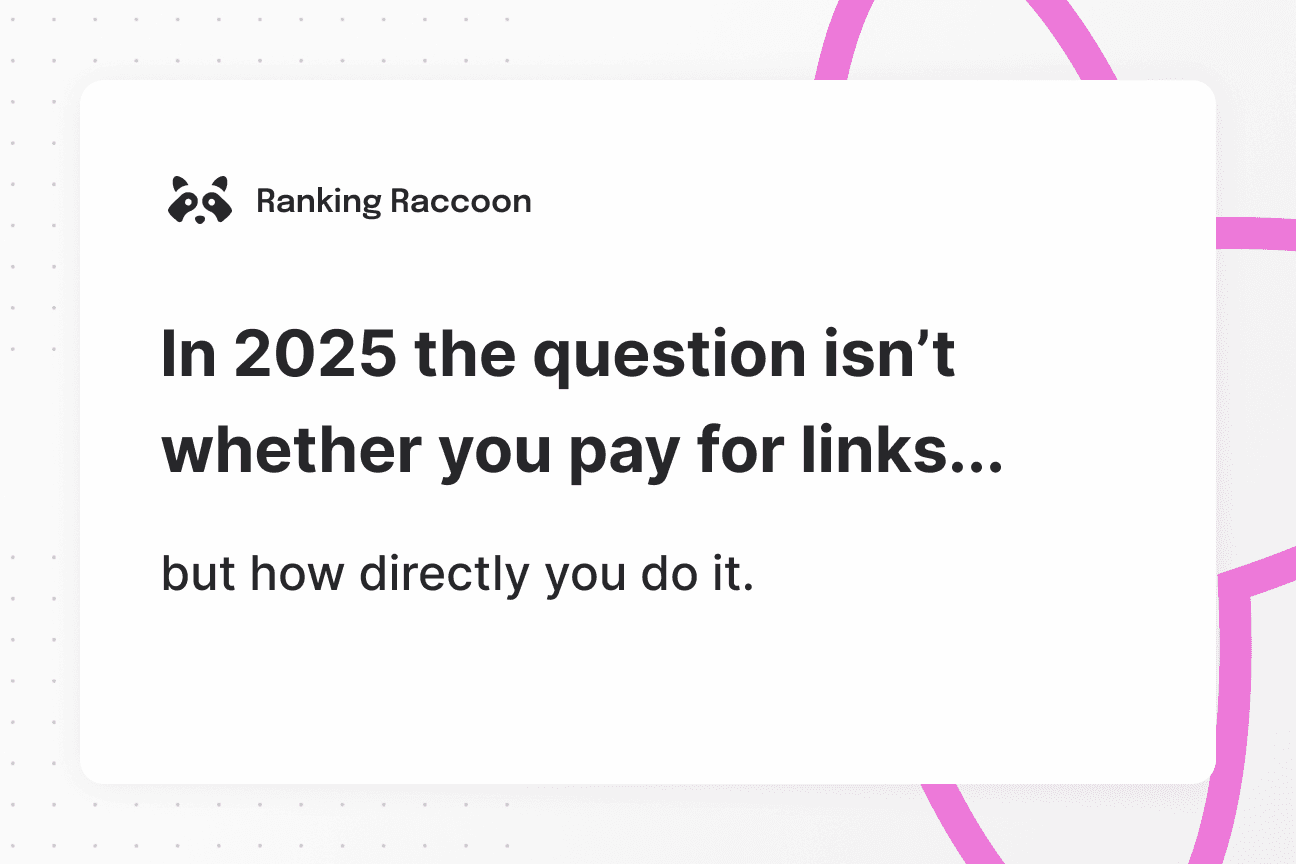 quote about paying for links